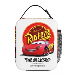 Lightning Mcqueen Cars Galaxy Insulated Lunch Bags contenitore termico per pasti Cartoon Portable Tote Lunch Box Bento Pouch Travel