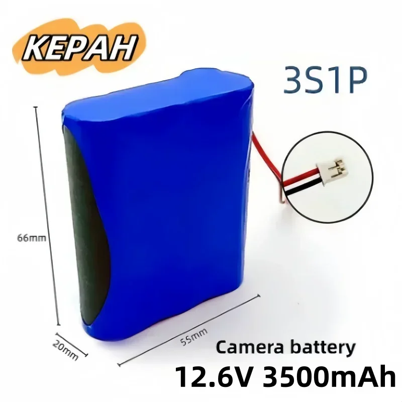 

3S1P, 12.6V, 3500mAh, 18650,12V battery pack, backup power lithium-ion battery pack, used for closed circuit television cameras