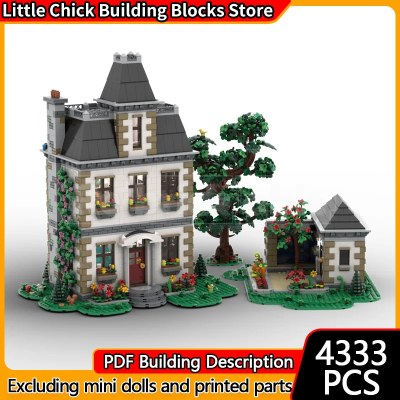 

City Street View Model MOC Building Bricks Vintage Family House Modular Technology Children Holiday Gifts Assemble Toys Suit