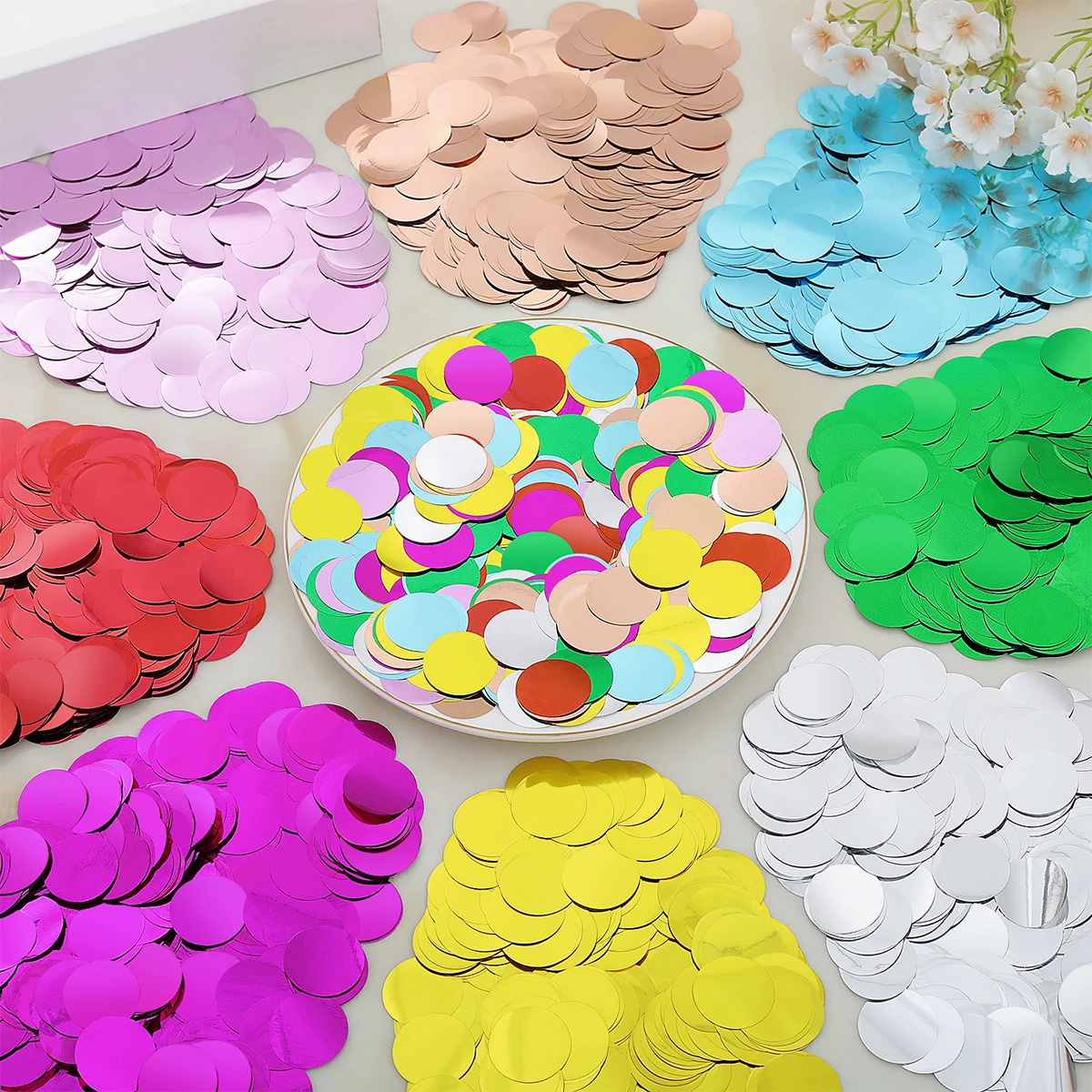 25g confetti wafer birthday party holiday party wedding decoration desktop throwing sequins 1 set 1 piece.