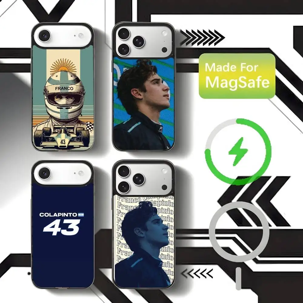 f-francos-43-f1-c-colapinto-capa-de-telefone-para-iphone-17161514131211promaxplusminie-carregamento-sem-fio-magnetico-magsafe