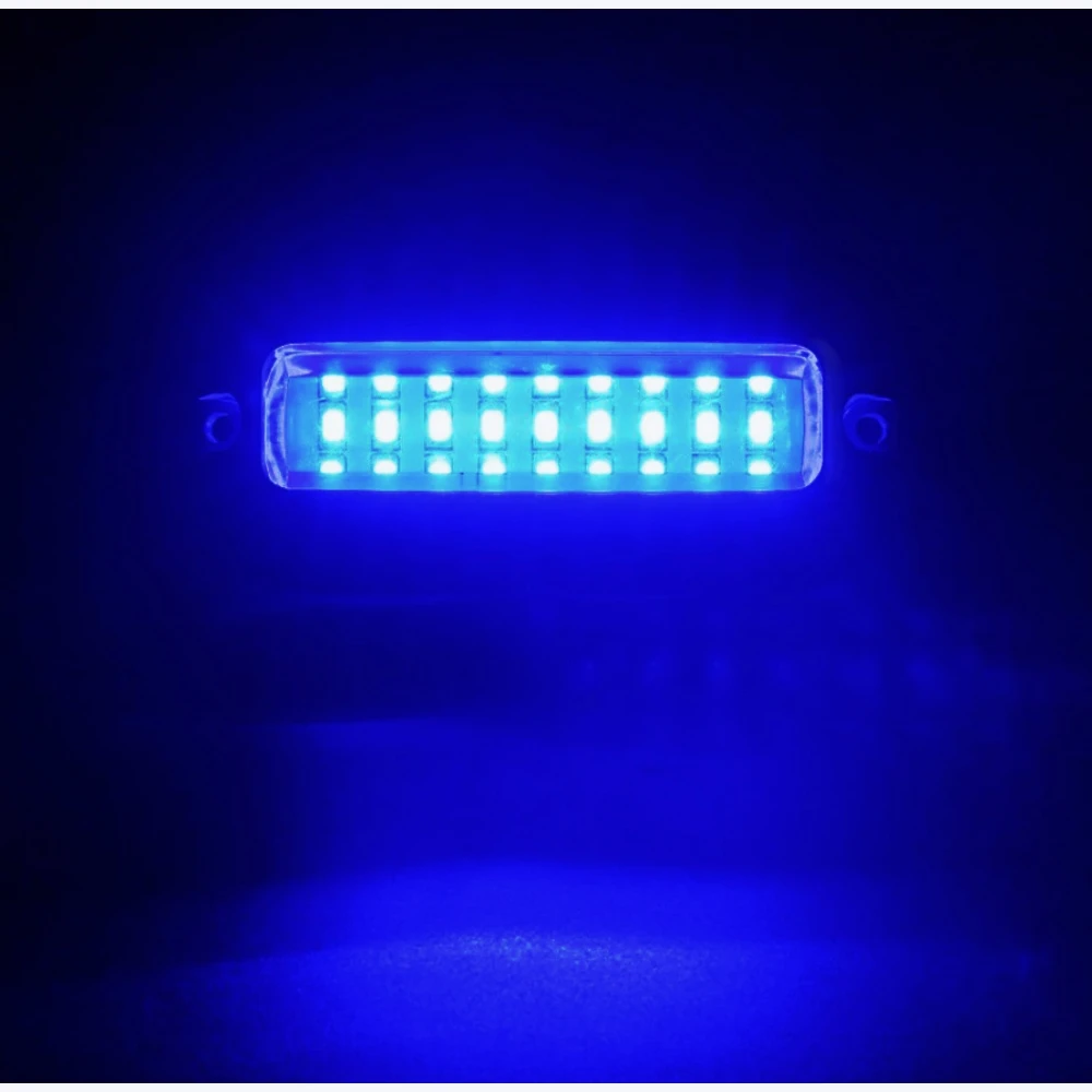 

ZV-New!2Pcs 27 Blue LED Stainless Lights Underwater Pontoon For Marine Boat Transom