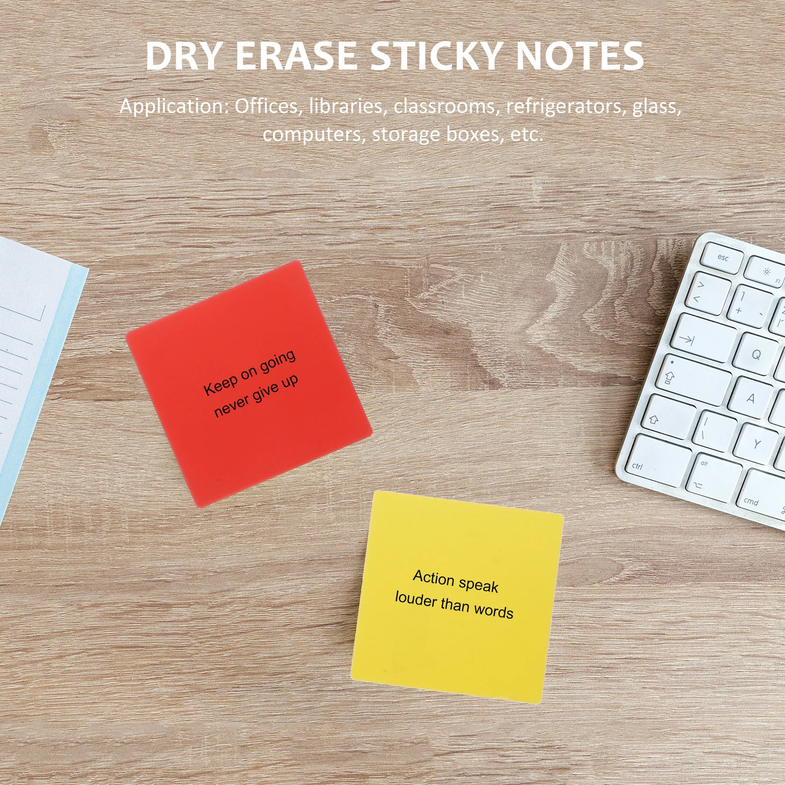 

12pcs Colorful 3x3 Inches Memo Pads Self Adhesive Stickers Office Supplies Waterproof Dry Erase Notebooks