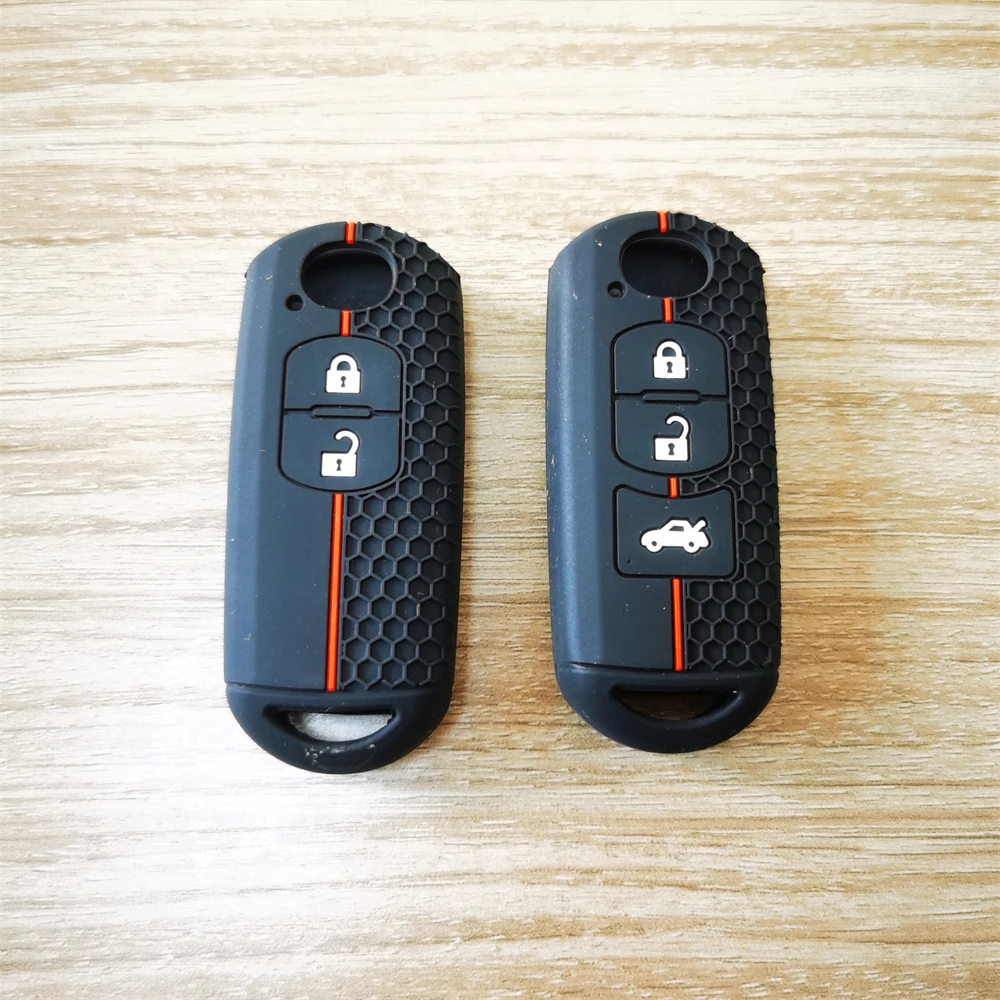 Silicone car key cover key case For Mazda 2 3 6 Axela Atenza CX-5 CX5 CX-3 CX-7 CX8 CX-9 2016 2017 2018 2019 2 Buttons Auto Bag