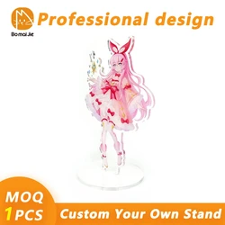 Soporte de acrílico transparente personalizado, soporte de pie de personaje de dibujos animados de Anime, Impresión de doble cara, soportes para fotos