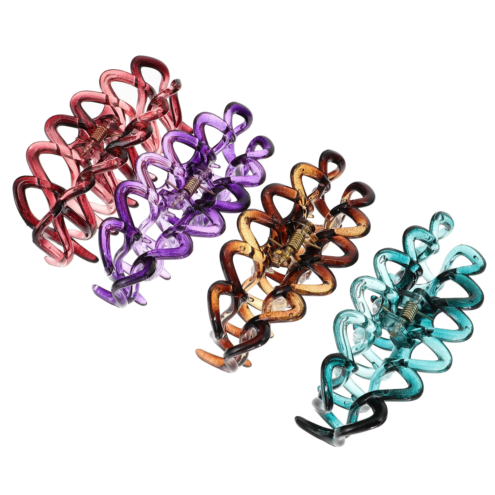 

4Pcs Hair Claw Clamp Jaw Clip Set for Women Medium Thick Hair Secure Hold Barrette Styling Accessories Fashion Hairpin