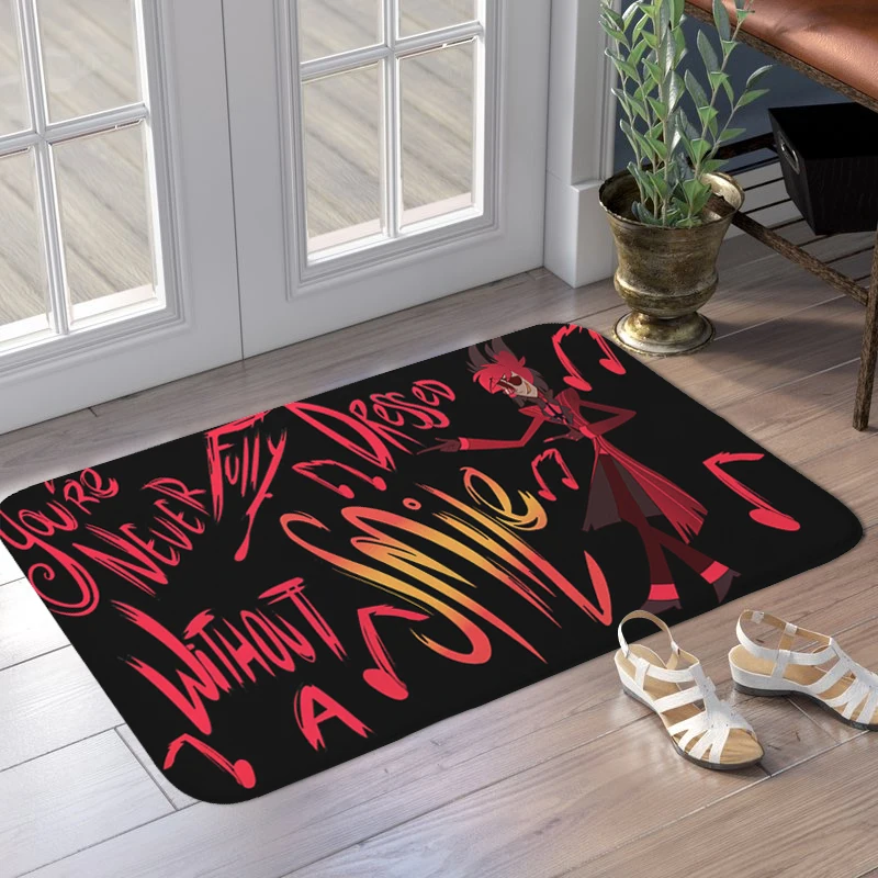 Hallway Porch Foot Mat Non-slip D-Hazbin D-Hotel Entrance Door Doormat Room Floor Carpet for Kitchen Home Decor Items Bath Rug