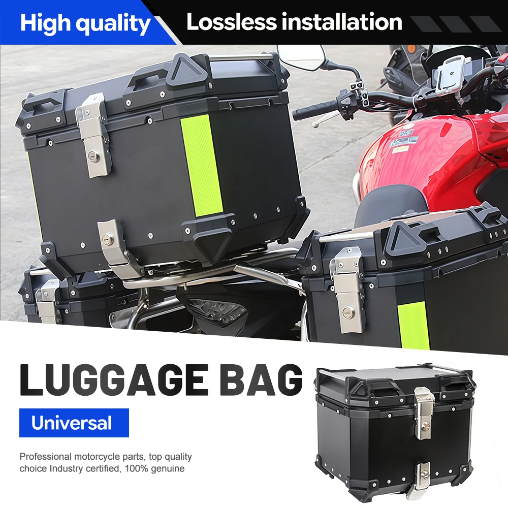 Universal Anti-Theft Aluminum Motorcycle Trunk Multi-Volume Durable Travel Luggage Storage Accessory for Motorbike