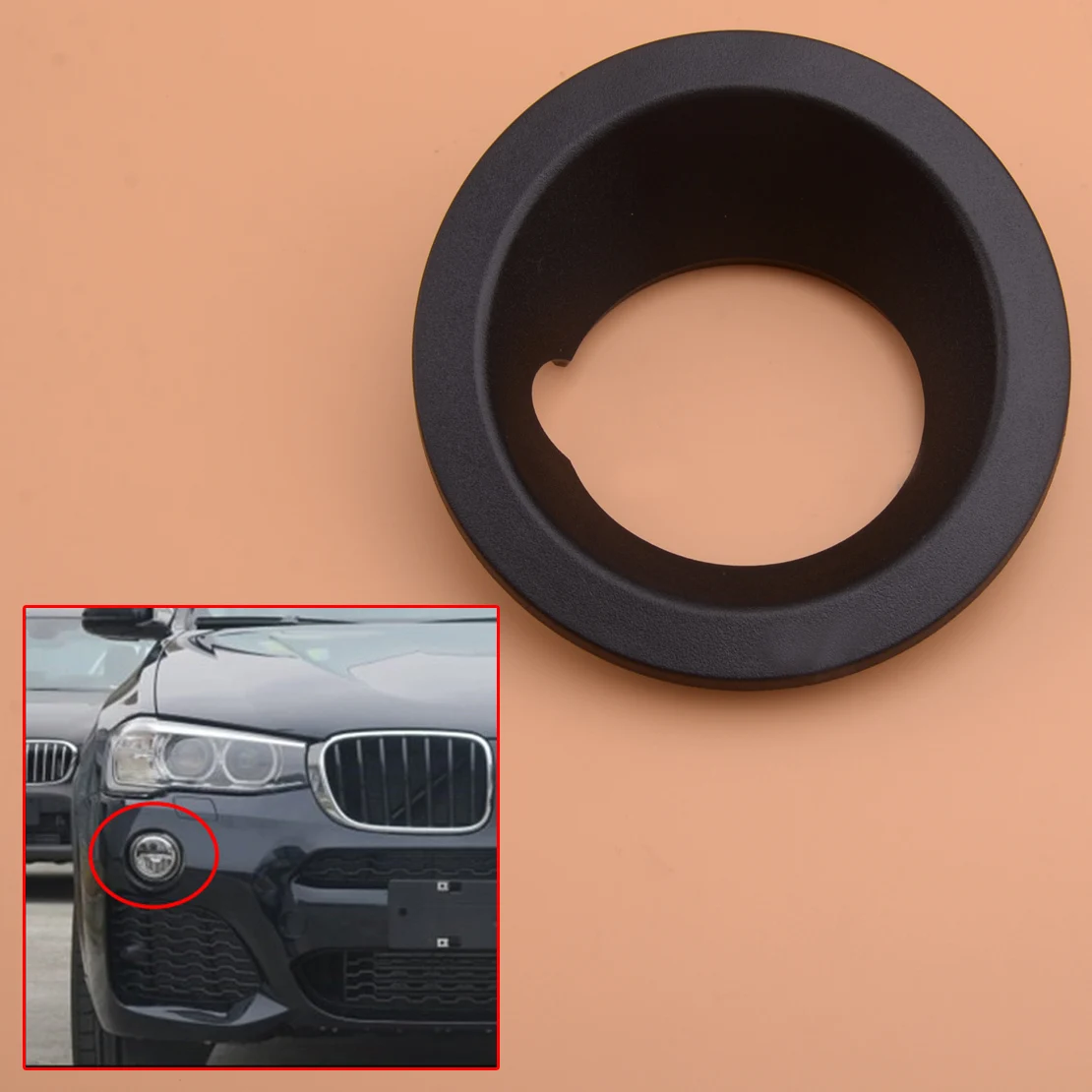 beler 51113400912 Right Side Front Bumper Fog Light Lamp Ring Cover Frame Fit For BMW X3 E83 2004 2005 2006