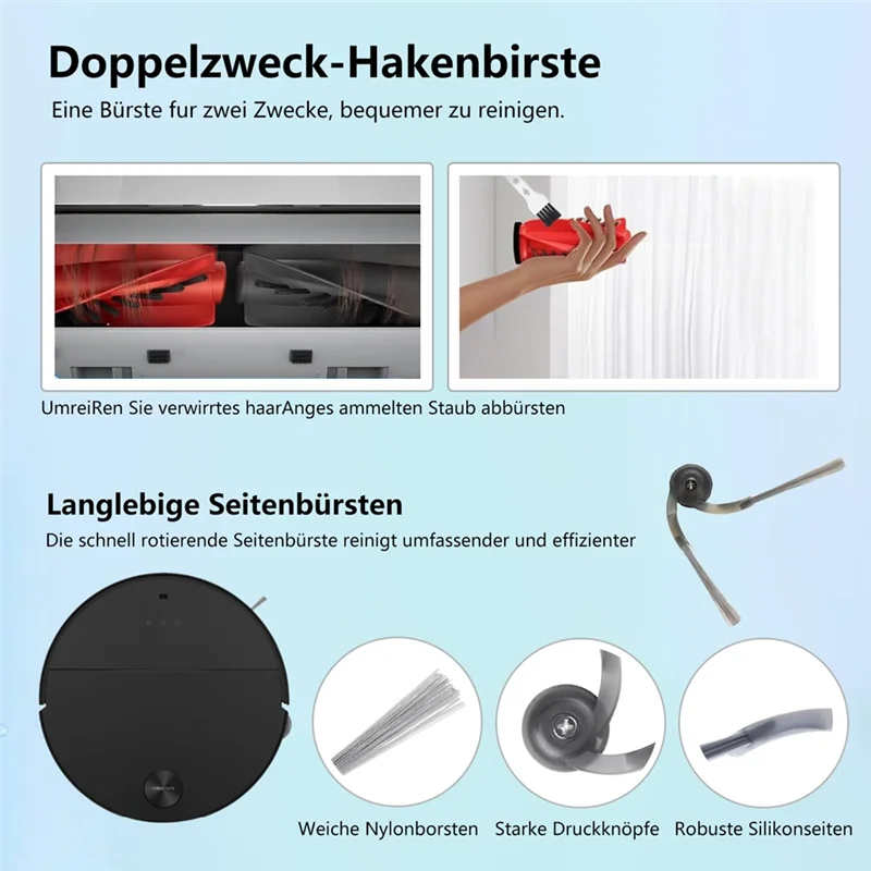 

Комплект сменных аксессуаров CKFAM, основная щетка, фильтр, швабра, мешки для пыли для пылесоса Roborock S9 Maxv Ultra Saros 10/G30