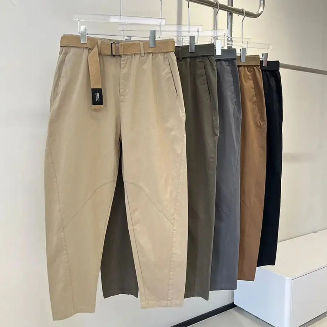 

Men's Workwear Casual Pants Thiened Fce Lined Straight Leg Wide Leg Pants plus Size Spring Summer Big Size Clothes