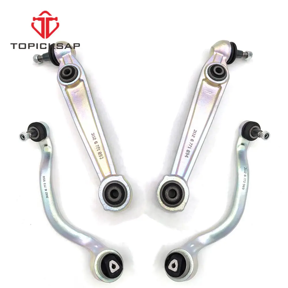 TOPICKSAP 4PCS Front Lower Forward Rearward Control Arm Ball Joint Set Kits for BMW E70 E71 X5 X6 2007 2008 2009 2010 - 2014