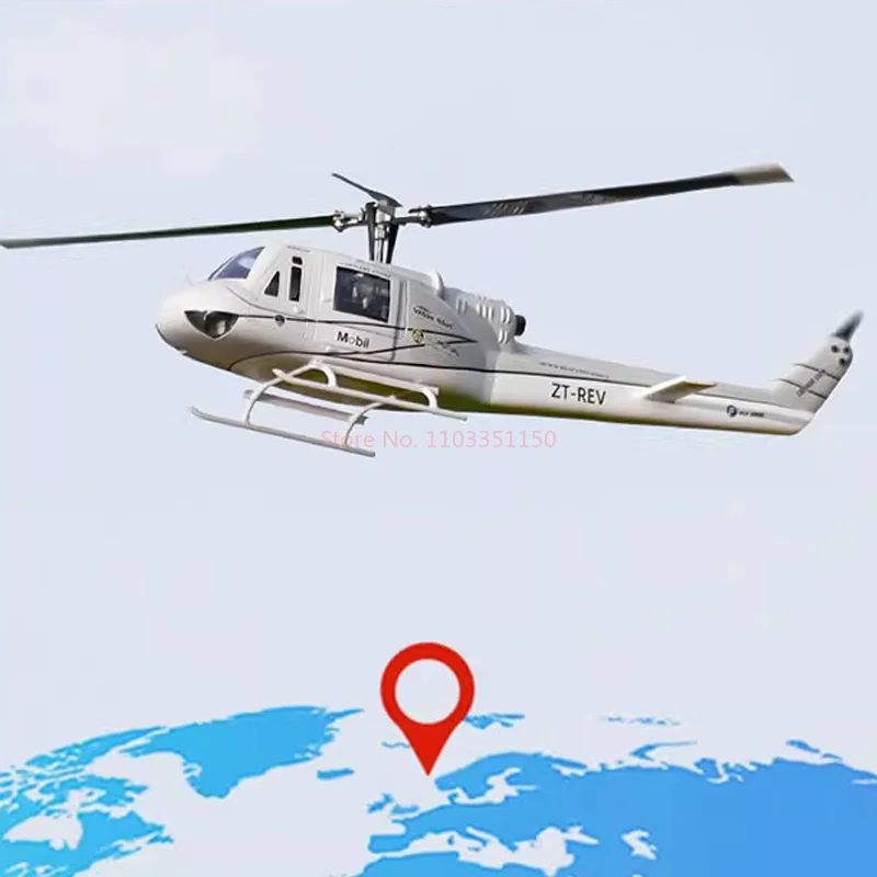 Uh-1 V4 prawdziwy model samolotu sześciokanałowy helikopter zdalnie sterowany pozycjonowanie GPS pojedyncze śmigło symulacja zdalnie sterowany samolot