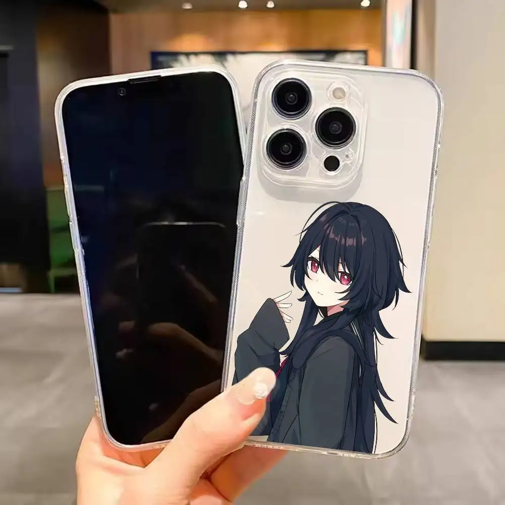 Capa Transparente Umi Asanagi para iPhone 17 16 15 14 13 12 11 Mini Pro Max Plus