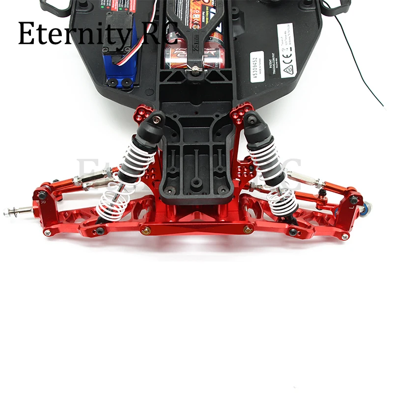 Upgrade Aluminum Alloy Chassis Arm C Seat Rear Stub Axle Parts Kit for 1/10 Traxxas 2WD Slash Rustler Stampede Parts