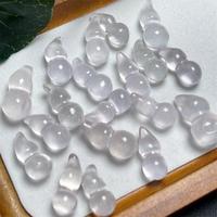 3PCS Natural Rose Quartz Gourd Pendant Healing Gemstone Carved Figurine Gift Fashion Jewelry For Women Gift 20X9MM