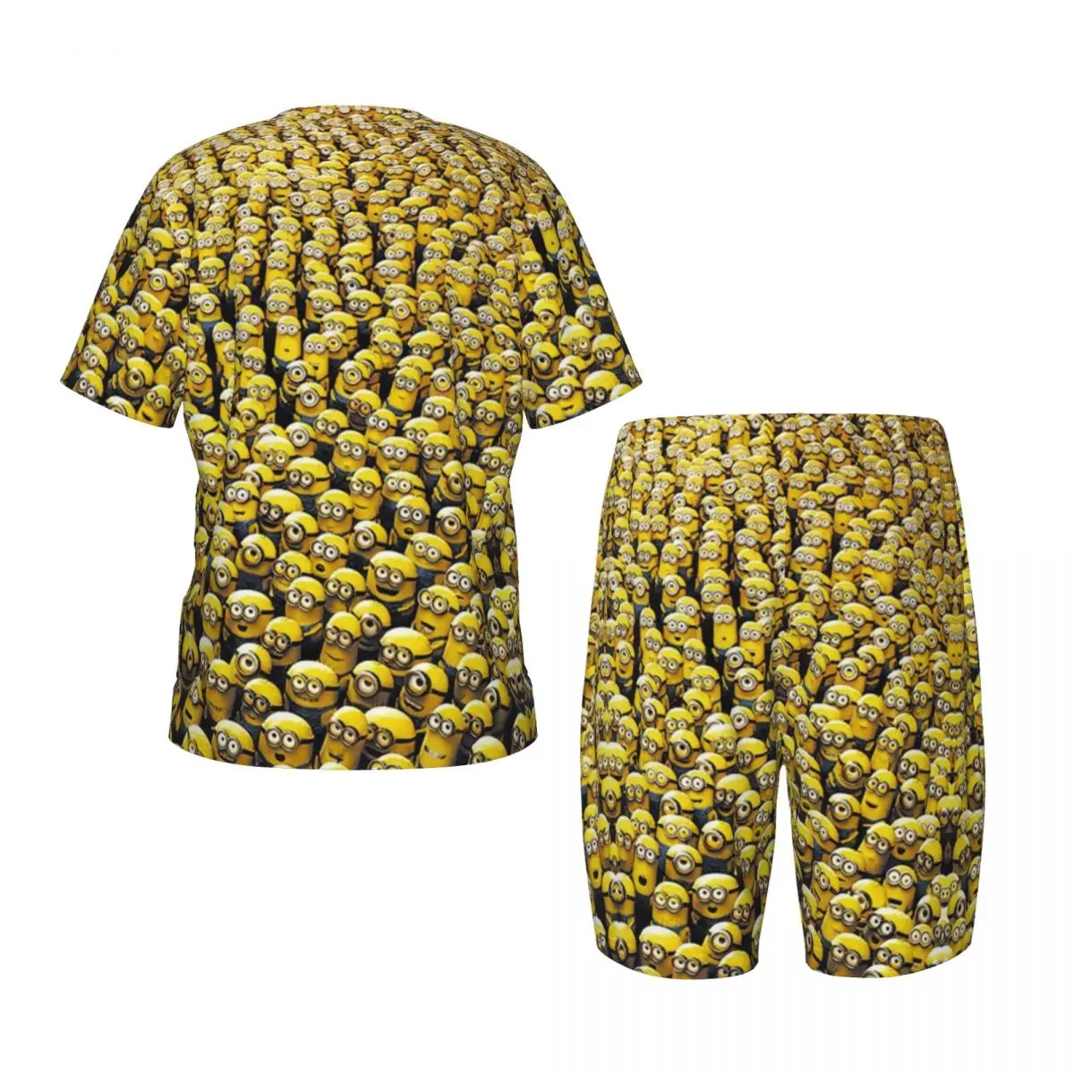 Minions New Summer Plus Size 4XL Pajamas Set for boys girls Nightwear