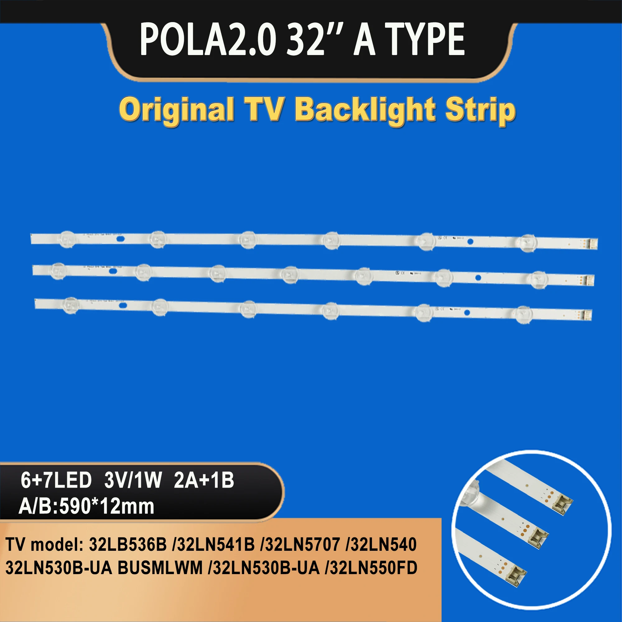 บาร์แบล็คไลท์ LED สำหรับทีวี TV-029 POLA2.0 Innotek 32 ''B ประเภท LG 32LN541B 32LB536B 32LN5707 32LN530B-UA 32LN540B 32LN5180