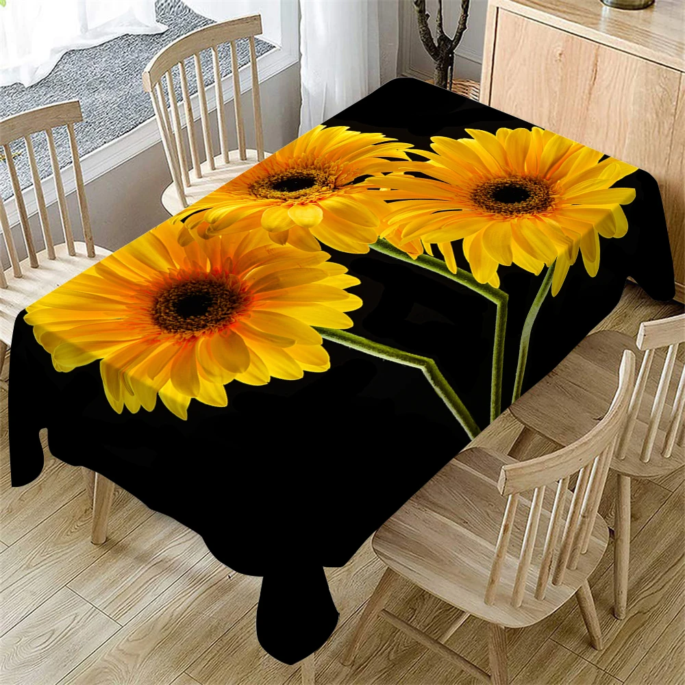 

Rectangular Tablecloth Polyester Table Cover for Indoor Dining Table, Camping, Kitchen Party Holiday Christmas Table Decorations