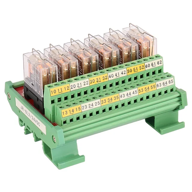 โมดูลรีเลย์ JR-6L2 24v 6 ช่องสัญญาณ แบบหน้าสัมผัส 2NO 2NC
