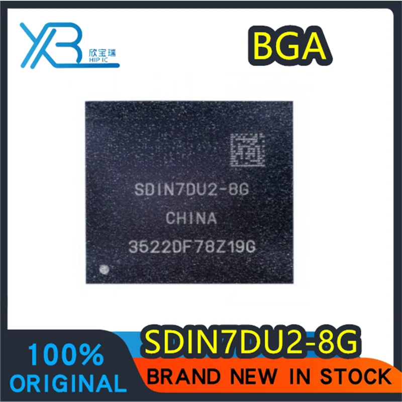 

(5/20 pieces) SDIN7DU2-8G SDIN7DU2 BGA153 Brand new original EMMC 4.41 8GB storage font IC chip spot electronics