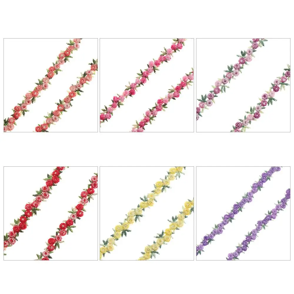 DIY Craft Sewing Polyester Ribbons Fabric Trim Water soluble Flower Lace Trim Embroidered