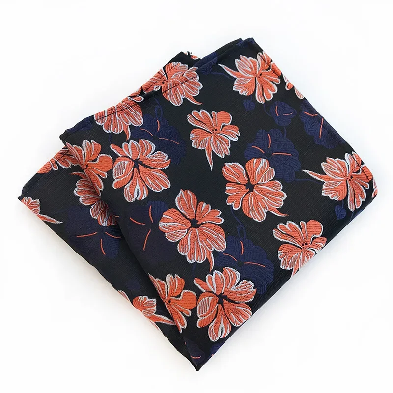 Pañuelo de bolsillo con flores de 25cm x 25cm para hombre, pañuelo tejido Jacquard de Cachemira, pañuelo cuadrado de bolsillo para traje, pañuelo de