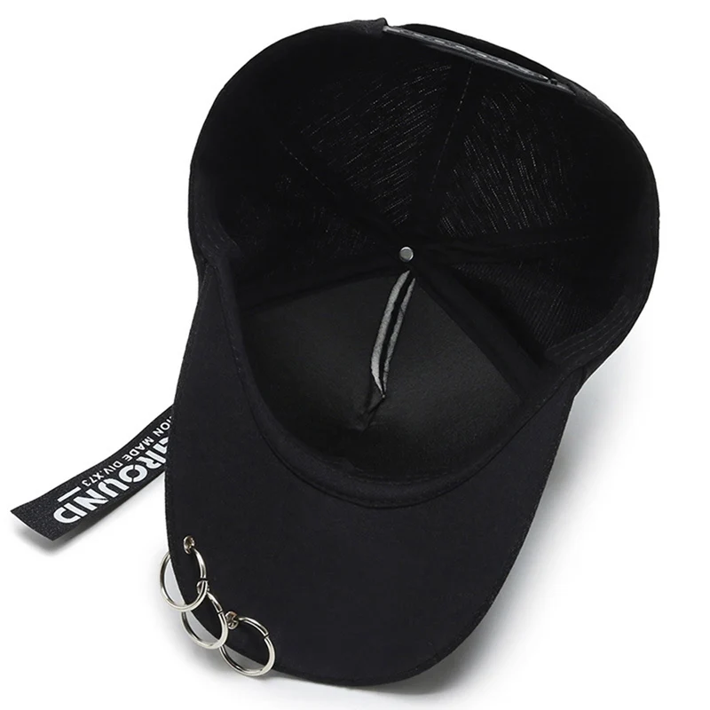 New Arrival Men Women Baseball Cap Fashion Rings Ribbon Designer Kpop Snapback Hip Hop Unisex Summer Sun Hats Gorras EP0188