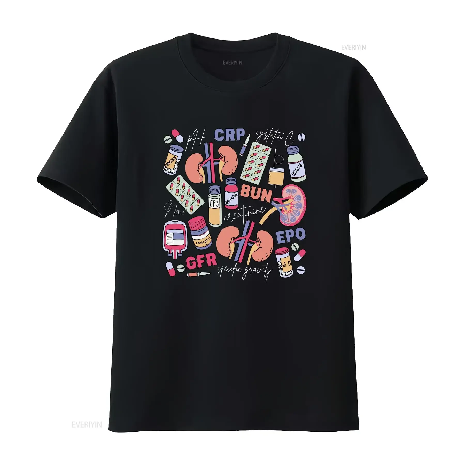 Camiseta de enfermera de nefrología, técnico de diálisis, urología, médico renal, CNA RN, enfermería renal, laboratorio médico, graduación, vintage, suave