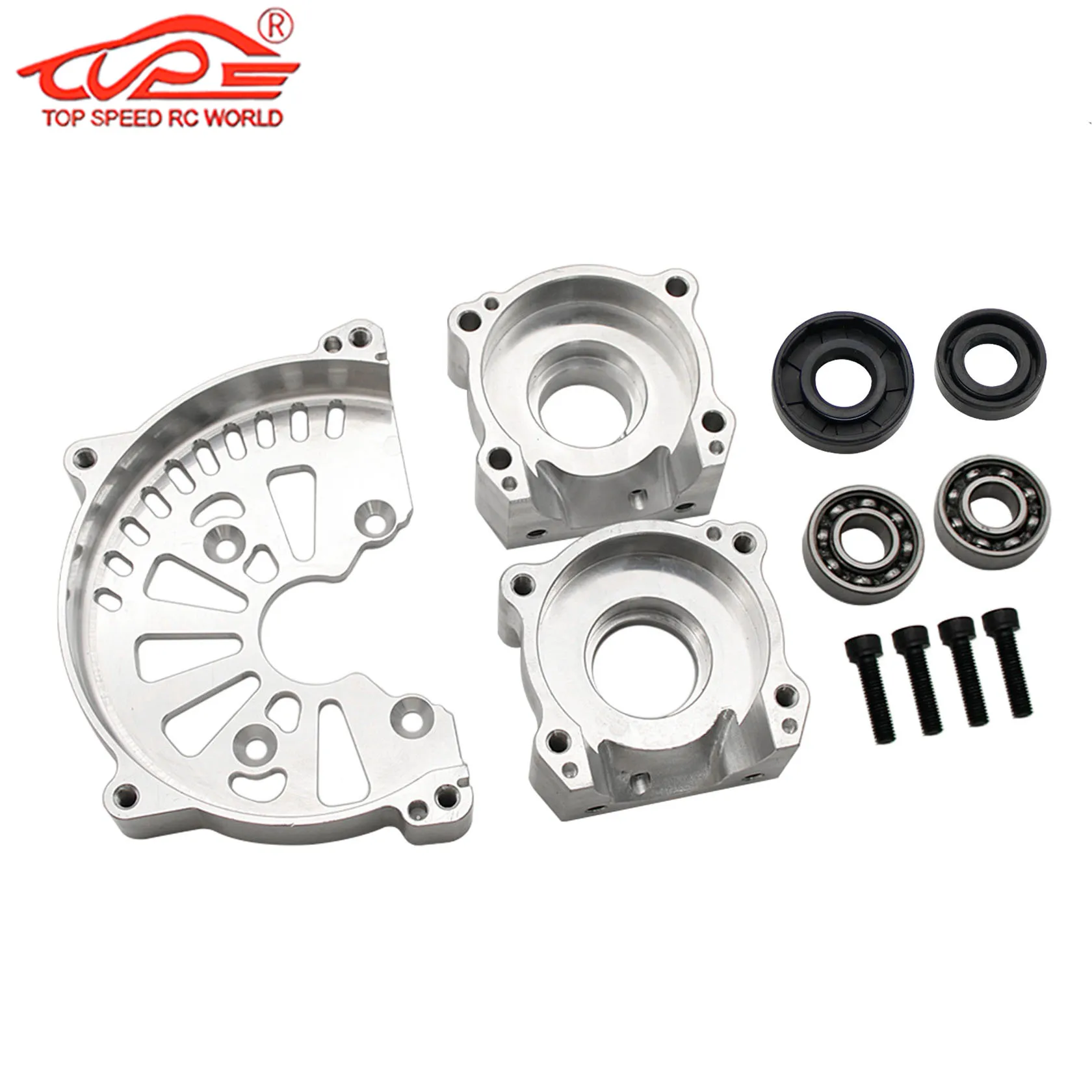 Rc Upgrade CNC Crankcase with Oil Seal Bearing Set of 26CC 29CC 30.5CC Engine for 1/5 HPI Rofun KM Rovan Baja Losi MCD FG Goped