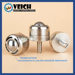 VCN334 Ball Transfer Rollers Studs Mounts Dustproof Stainless Steel Rollers Ball Bearing For Converyor In stock