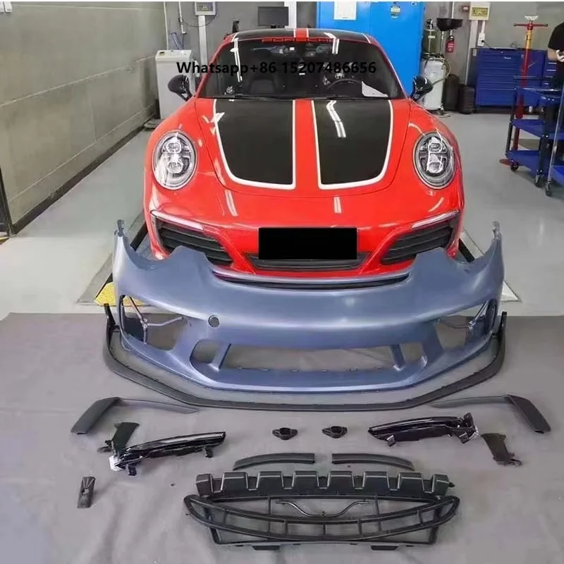 New Priming Paint  Plastic 991.1 991.2 991 Upgrade GT3 Facelift Front Bumpers Conversion Body Kit Clips 911 1 Year
