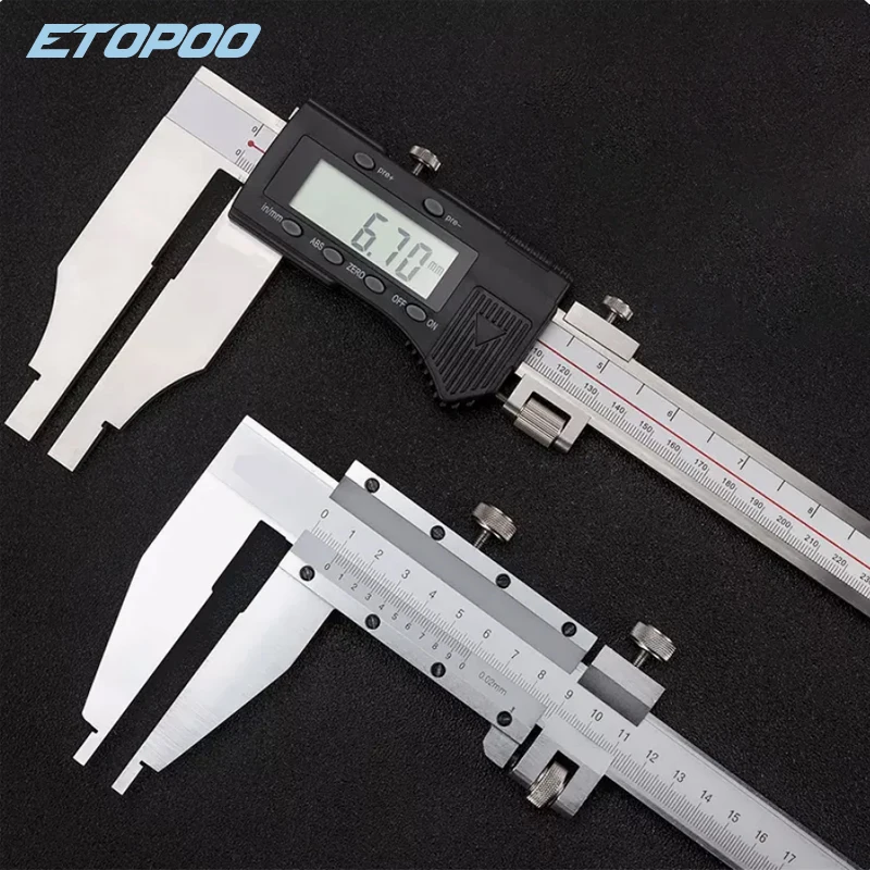 Electronic Digital Vernier Calipers 0-500mm 0.01mm  Stainless Steel Large Range Caliper Gauge Tool