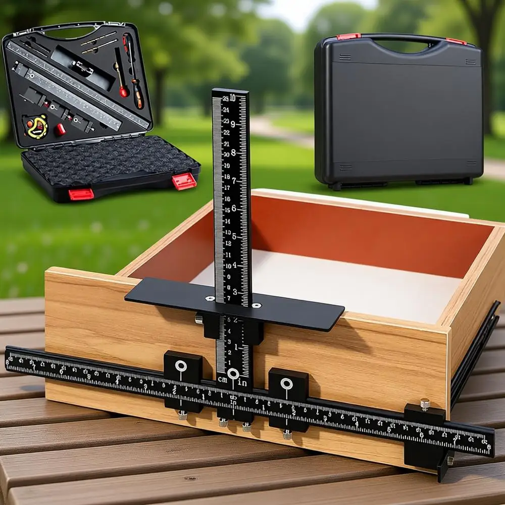 

14-Piece Cabinet Hardware Installation Jig Set for Precise Handle and Pull Placement