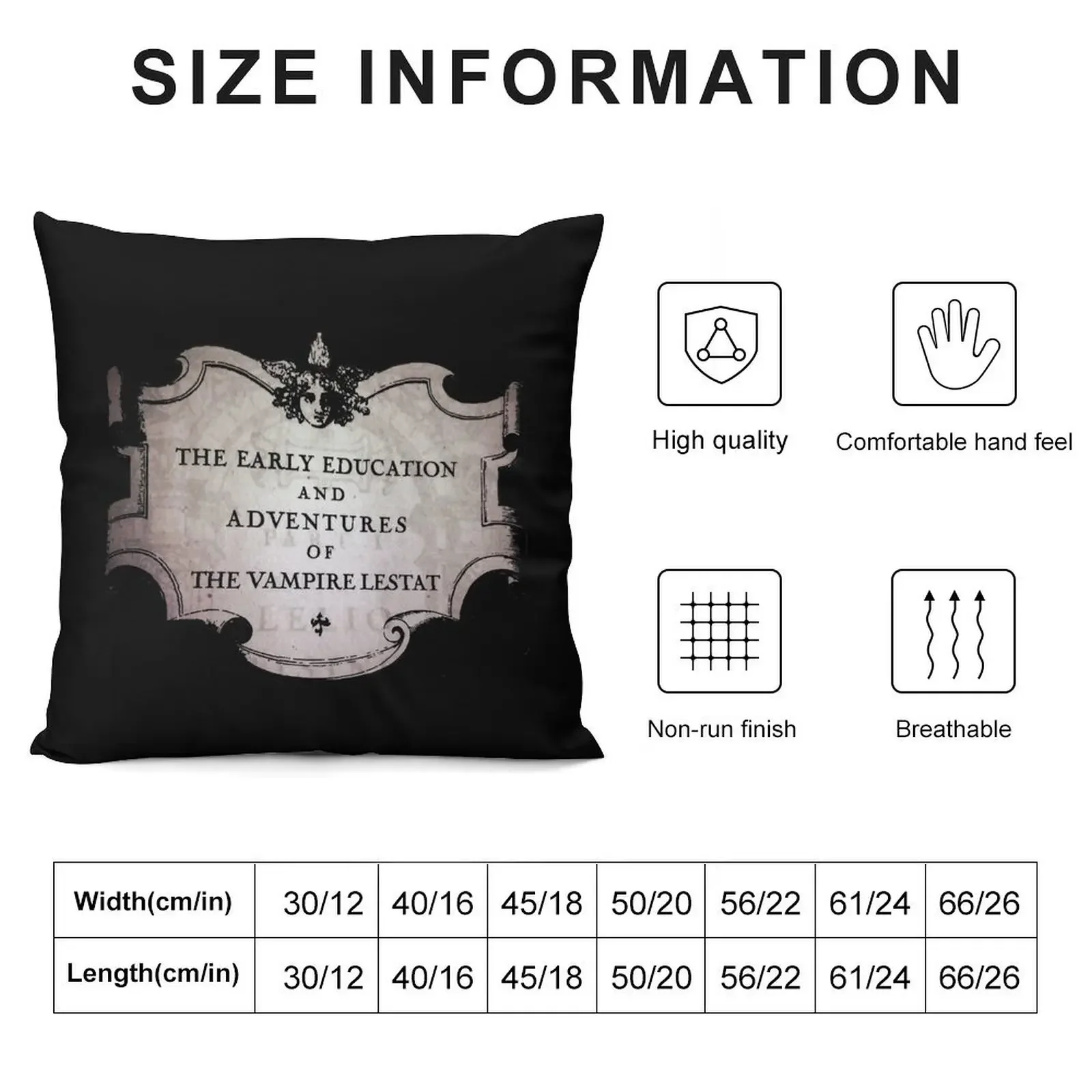 The Vampire Lestat Classic T-Shirt Throw Pillow Pillowcase Marble Cushion Cover Decorative pillowcase pillow