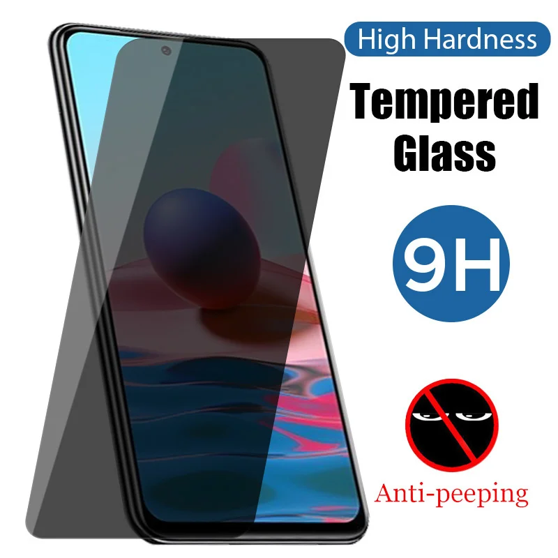 Private Screen Protector Glass For Redmi Note 10 Pro 10s 9s 9 Pro Anti-spy Protector Glass For Redmi Note 8T 8 Pro 7 6 Pro