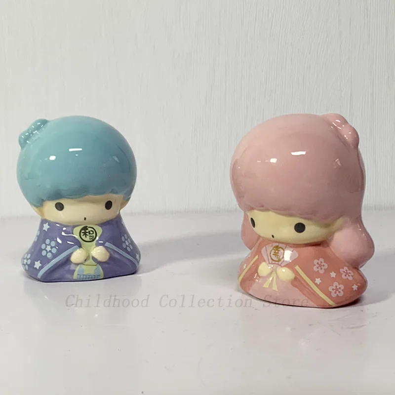 Kawaii Little Twin Star Action Figures Toys Anime Cute Ceramic Piggy Bank  Decoration Model Anime Cute Boys Girls Dolls Gifts