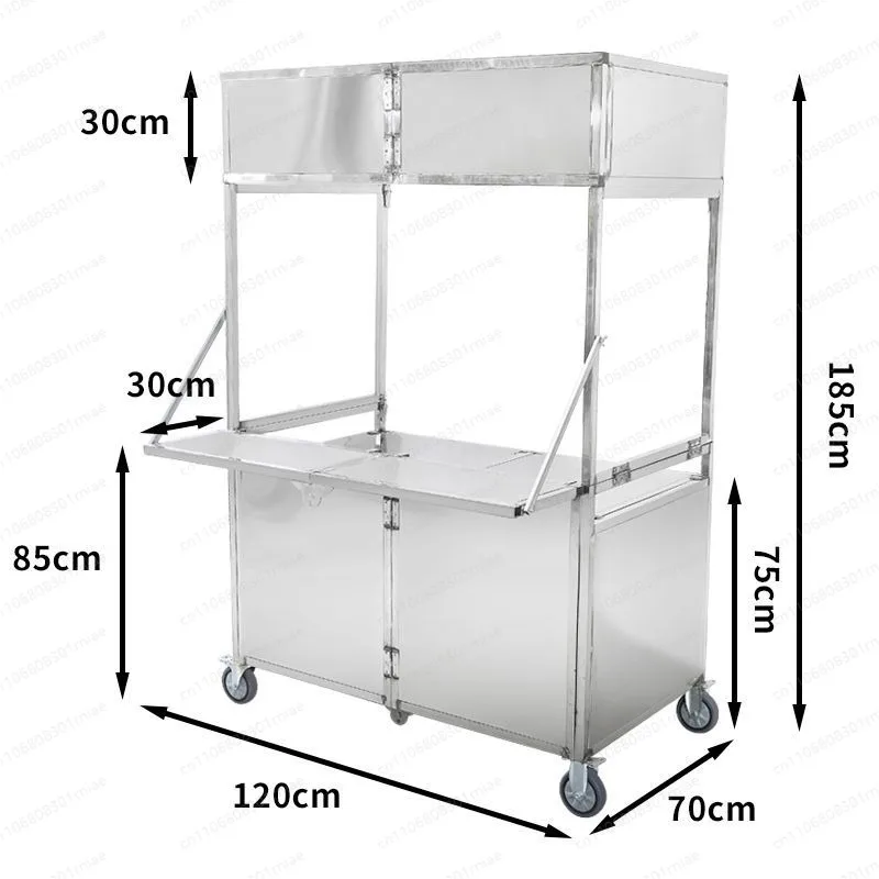 Stainless steel Internet celebrity folding snack commercial night market mobile stall outdoor cart foldable multi-function