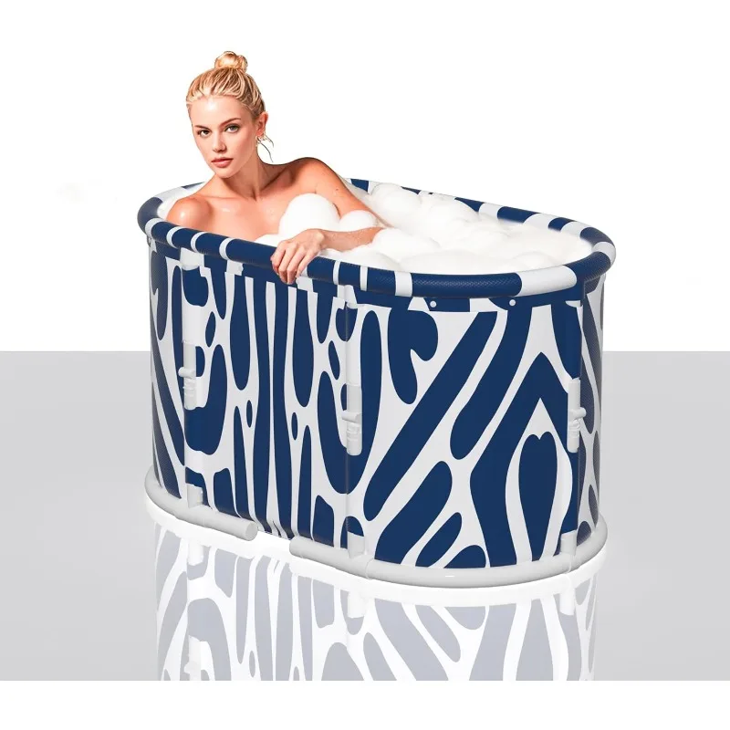 

37" Extra Large Portable Bathtub, Foldable bathtub for adults,Family Soaking Tub, Affordable,Lightweight,One second collapsible