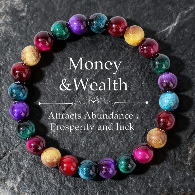 

10 шт./лот, женский модный красочный браслет с имитацией тигрового глаза, браслет из бисера, богемный дизайн из бисера с кристаллами, модный женский браслет