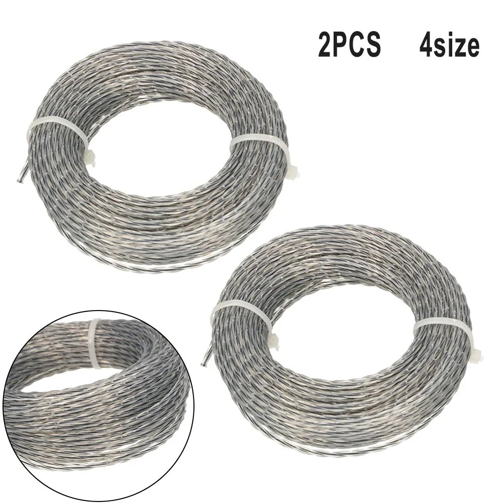 

2 Sets Core-reinforced Grass Trimmer Line 2.0 - 3.0 Mm X 15m/30m Line Spool For Mowing Wild Plants Agriculture Garden Tools