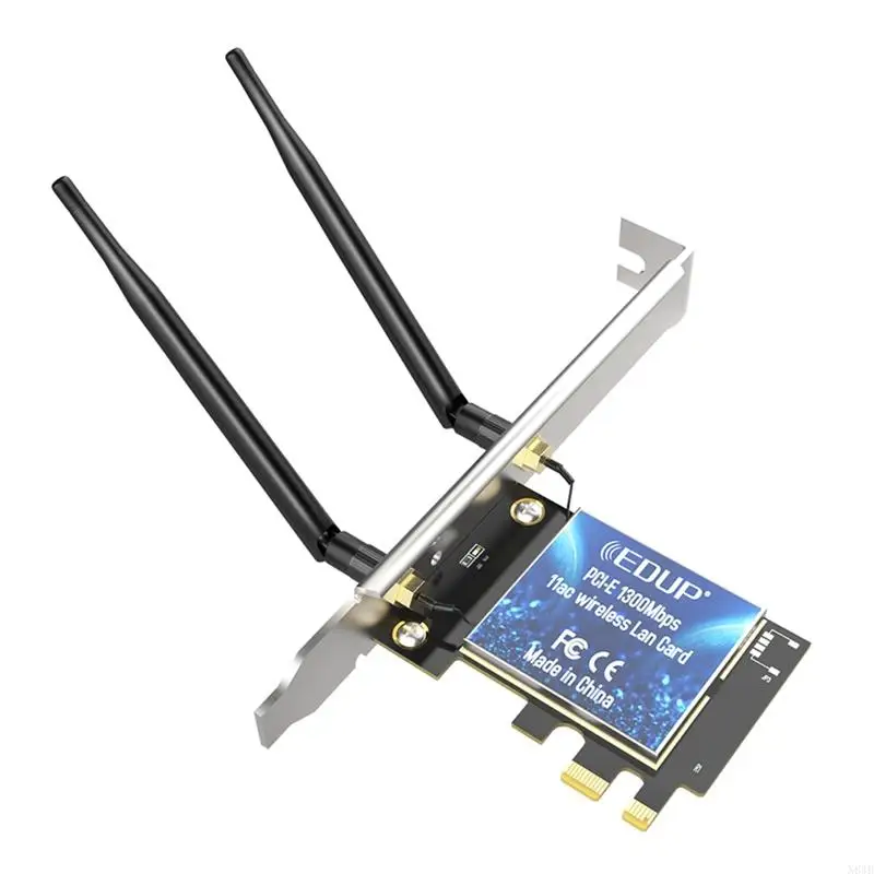 N84B 1300MBPS PCIE WIFI การ์ดอะแดปเตอร์ที่เข้ากันได้กับบลูทู ธ 4.2 802.11 / B / G
