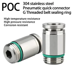 304 Stainless Steel POC-G Hexagonal Cylinder G Thread 1/8