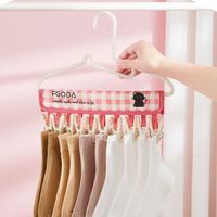 Cartoon Travel Clothes Hanger Non-slip Strong Grip Hanging Clothes Clips Detachable Reusable Portable Clothes Drying Rack