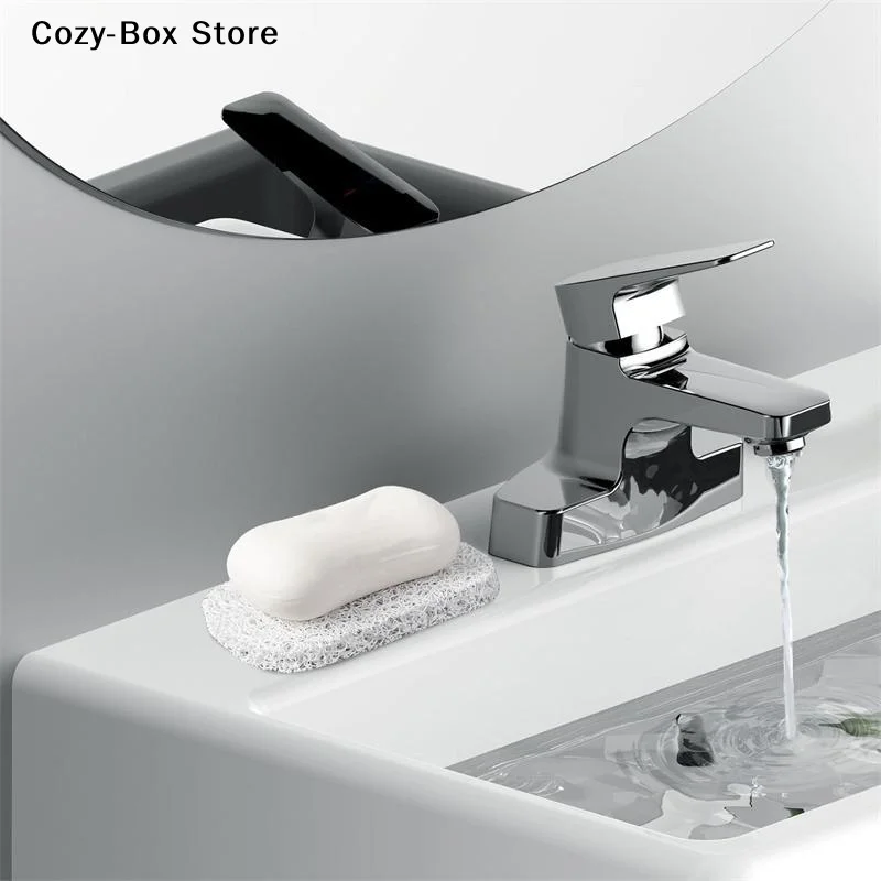 [ZY] 4 pièces Porte-savon antidérapant auto-drainant avec égouttoir et support pour éponge de douche/bain