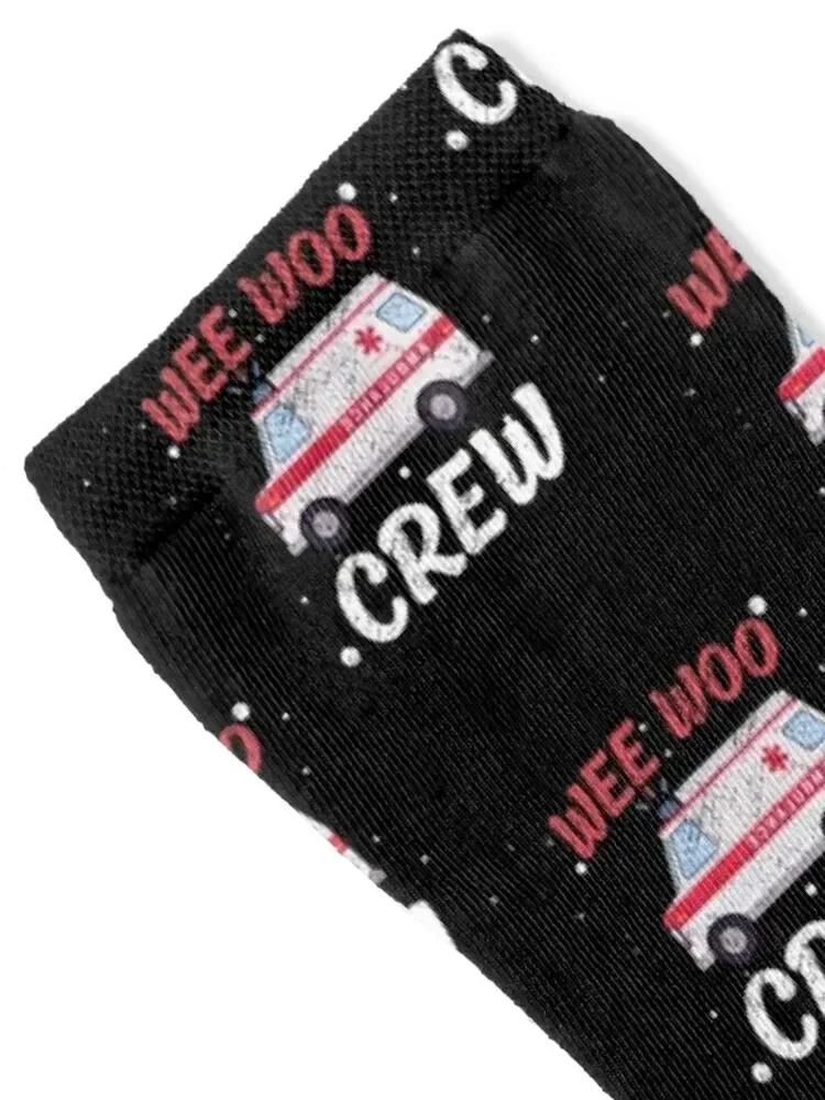 Wee Woo Crew Ambulance Funny Socks winter gifts cartoon winter thermal Stockings Socks Women Men's