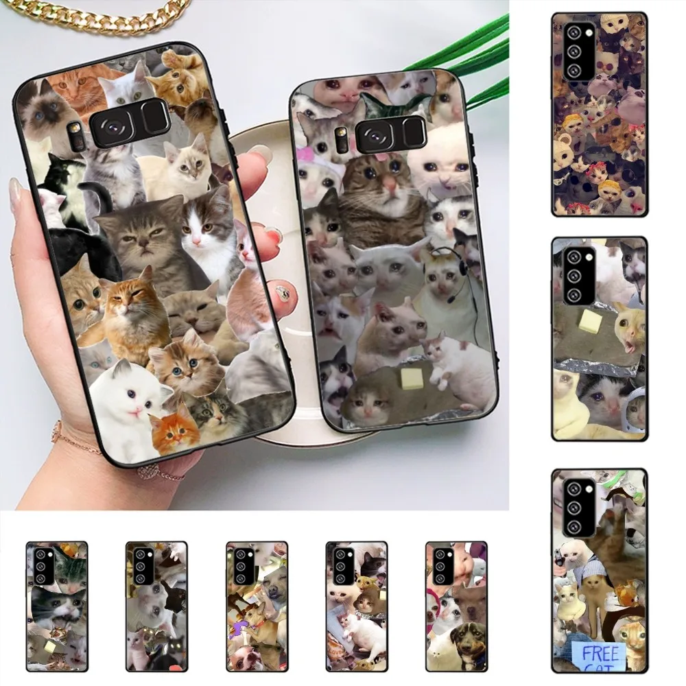 Crying Cat Memes Phone Case For Samsung J 7 plus 7core J7 neo J6 plus prime J6 J4 J5 Mobile Cover