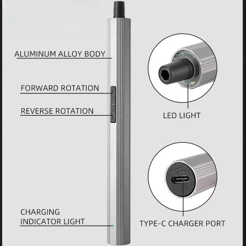 ミニ48 in 1電動コードレスドライバーUSB充電式リチウム電池セット