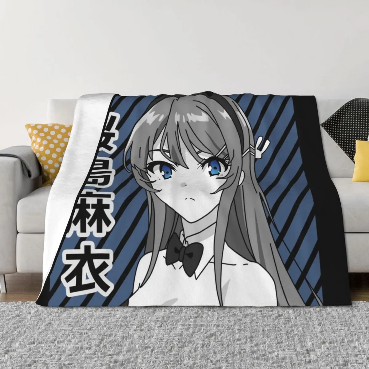 

Mai Sakurajima Throw Blanket Polar Loose Retros Blankets
