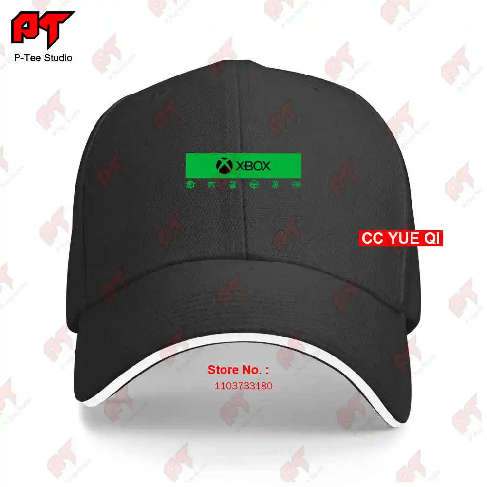 X Box Symbol Logo Black X Box Baseball Caps Truck Cap EQOA